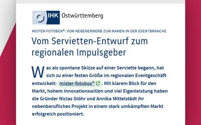 Von der Idee zum IHK-Firmenreport: mister‑fotobox® als regionaler Impulsgeber